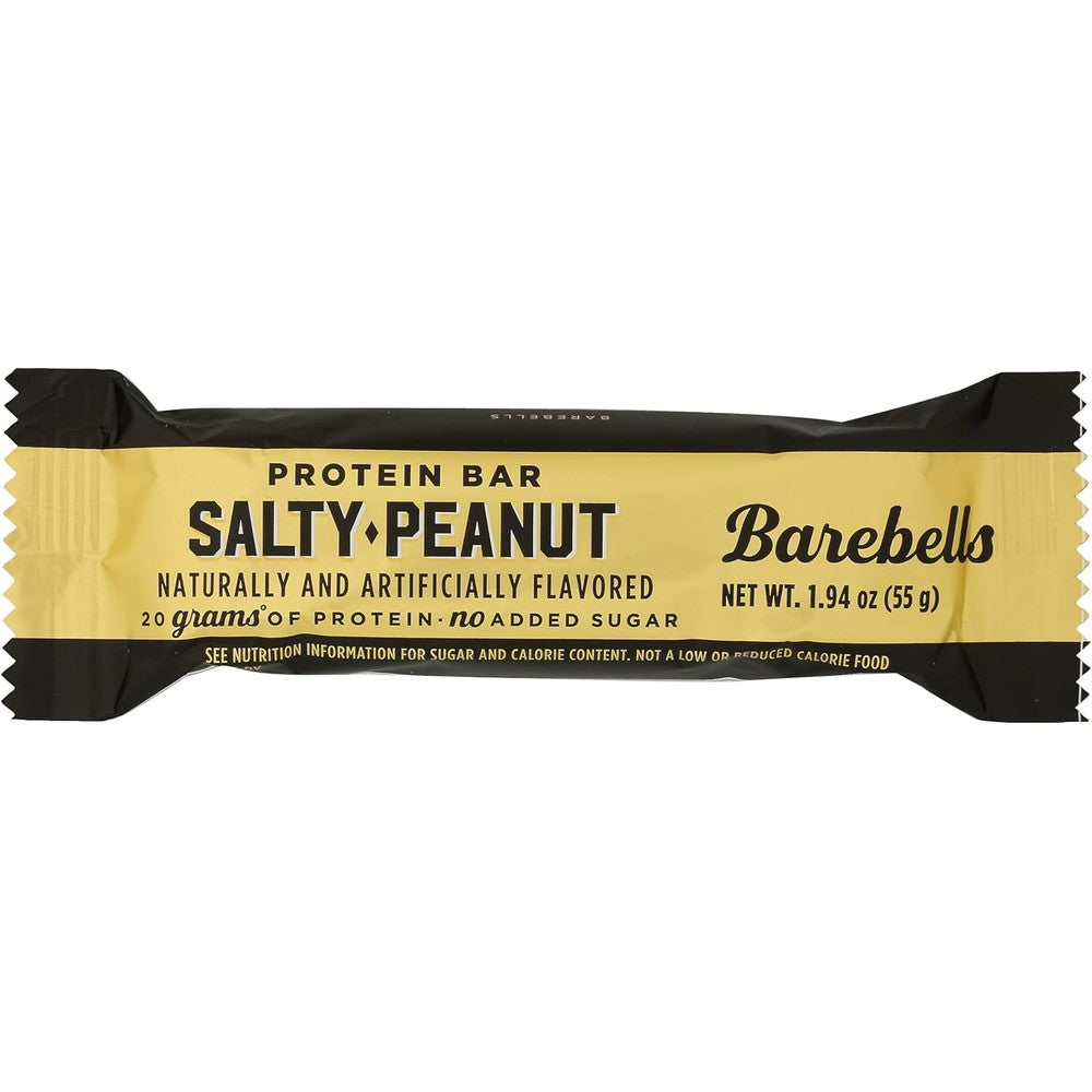 Barebells Salty Peanut Protein Bar front view showing packaging