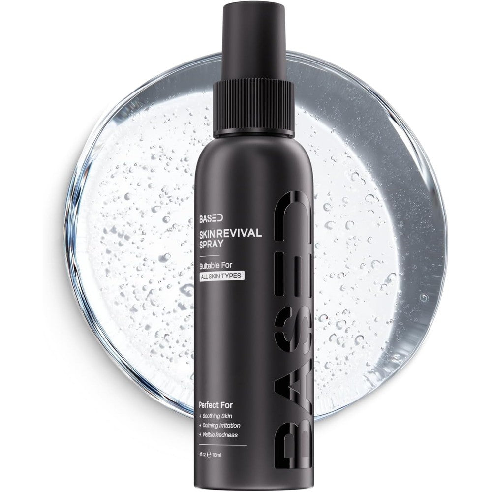 Based Bodyworks Skin Revival Spray front view of the premium hypochlorous acid face mist bottle