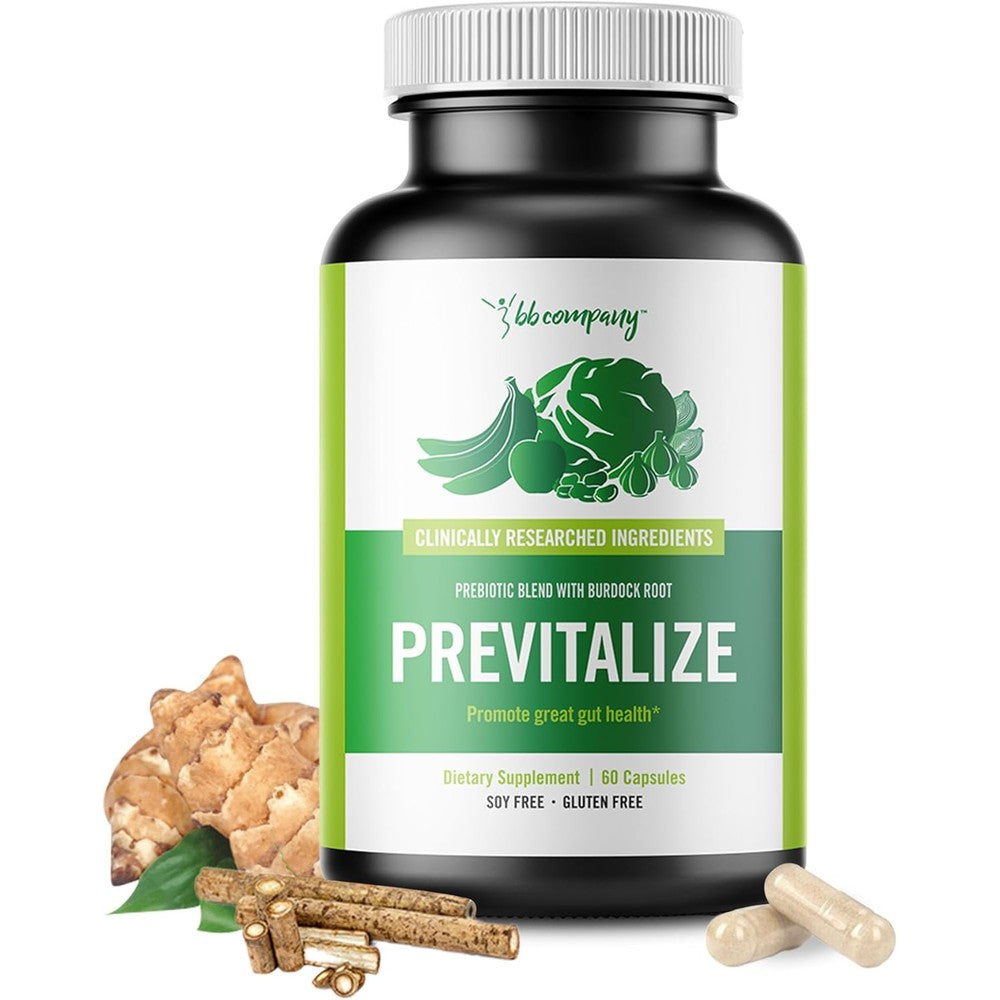 BB Company Previtalize Prebiotic Fiber For Women Digestive Support, 60 Capsules