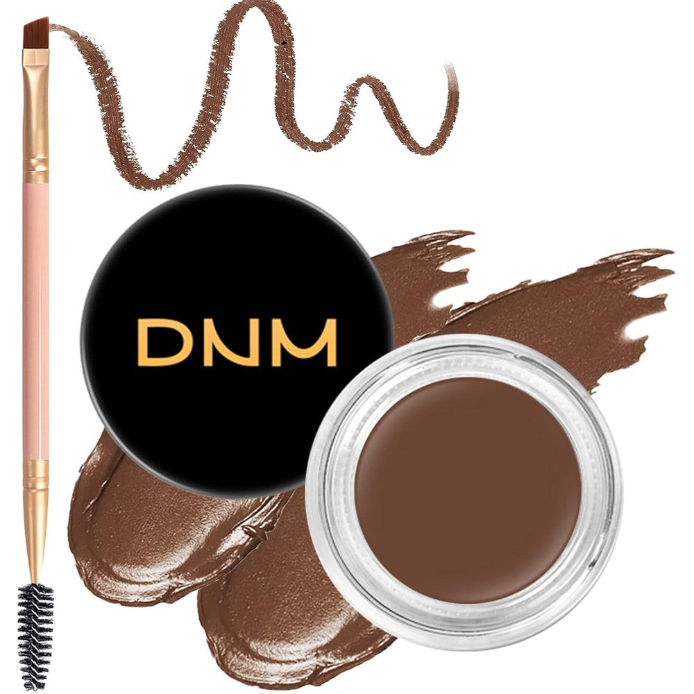 BEFIVECOK Brow Pomade Set front view with cream pot and dual brush