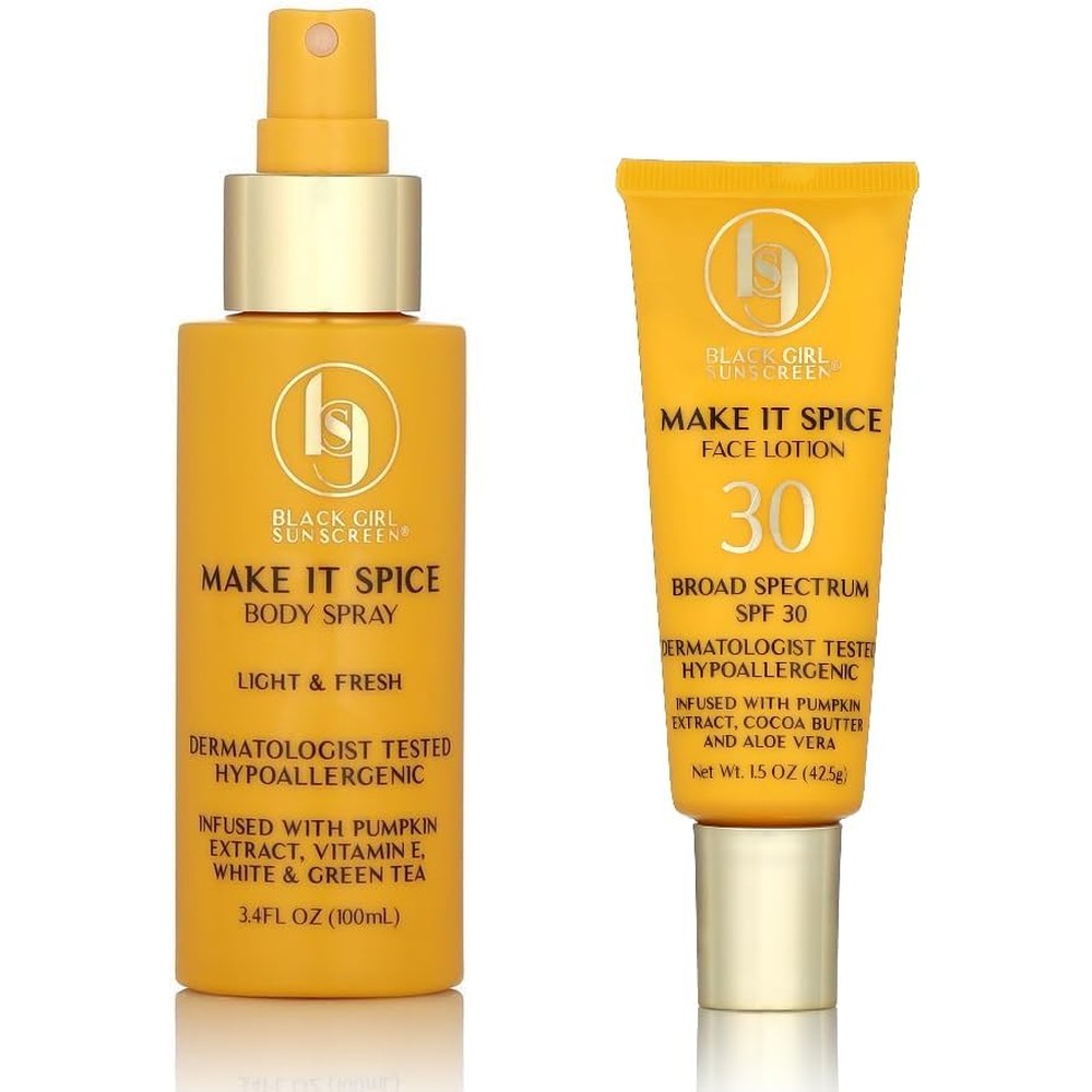 Black Girl Sunscreen Make It Spice Duo SPF 30 Face Lotion & Body Spray