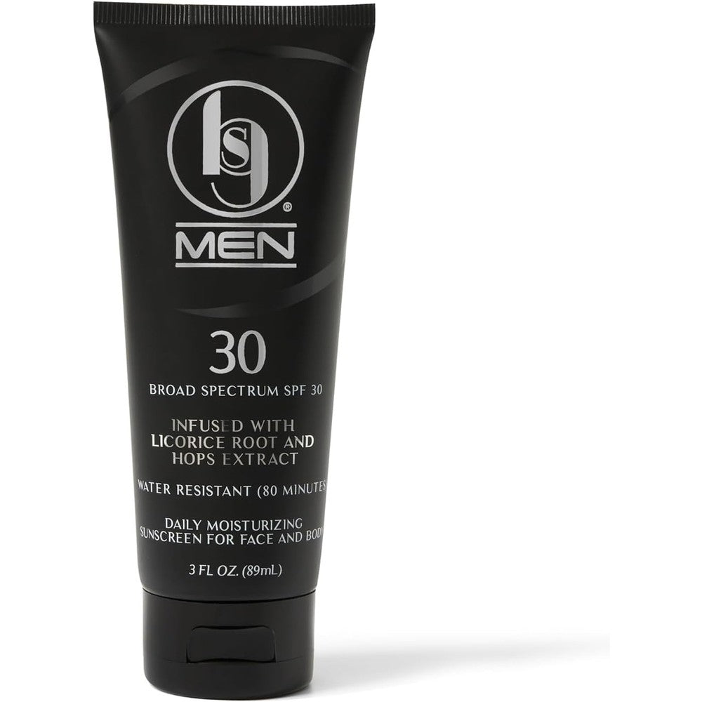Black Girl Sunscreen Men's SPF 30 Sunscreen for Face & Body - Moisturizing Skin Protection for Men, Clear Sunscreen Lotion, Travel Size, No White Cast for Melanin Rich Skin, Infused with Hops- 3 fl oz