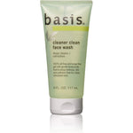 Basis Cleaner Clean Face Wash front view of six fluid ounce tube deep cleansing gel.