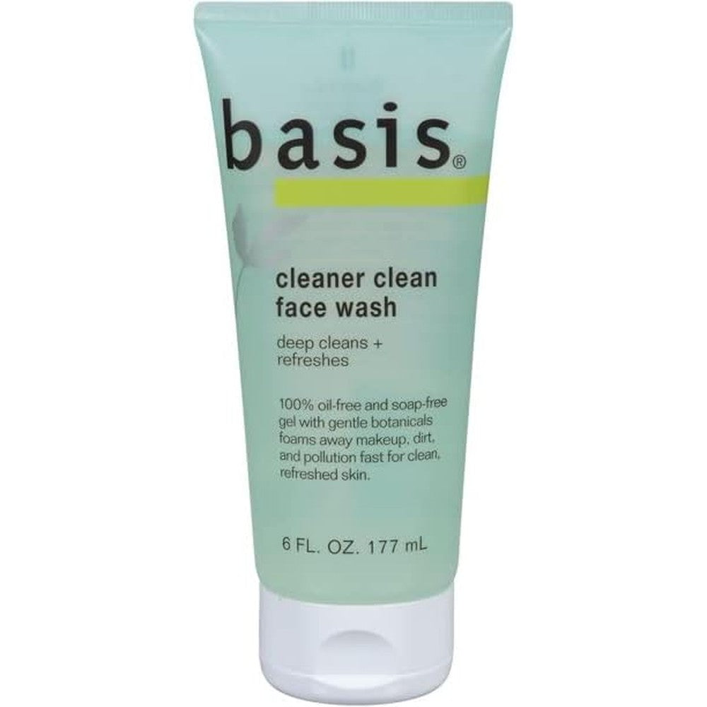 Basis Cleaner Clean Face Wash front view of the imported four pack tube container