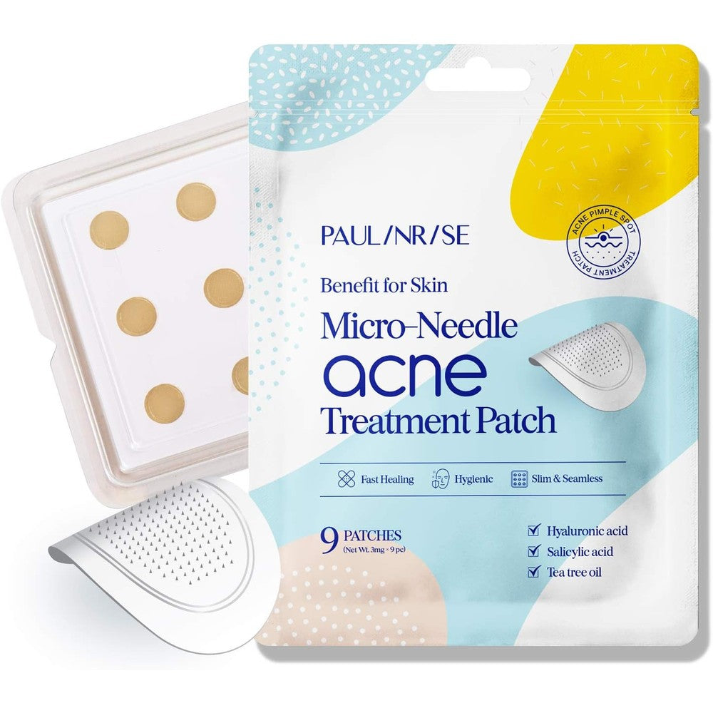 Paulinrise microneedle acne pimple patches package front view for effective spot treatment.