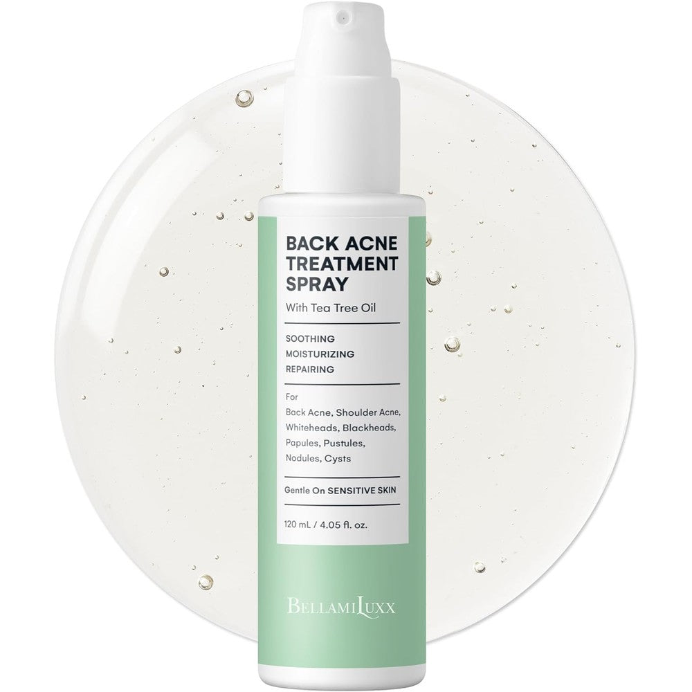 BellamiLuxx Back Acne Spray With 2% Salicylic Acid And Tea Tree Oil, 120ml