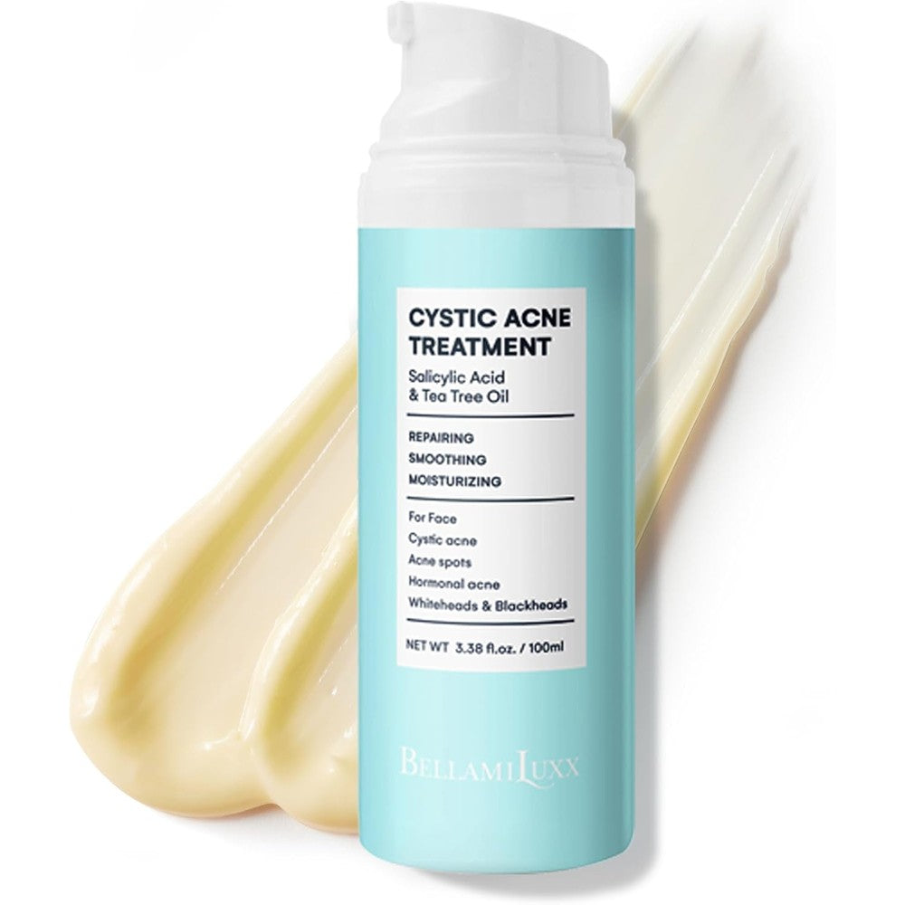 BellamiLuxx Cystic Acne Spot Treatment & Salicylic Acid Face Cream, 3.38oz