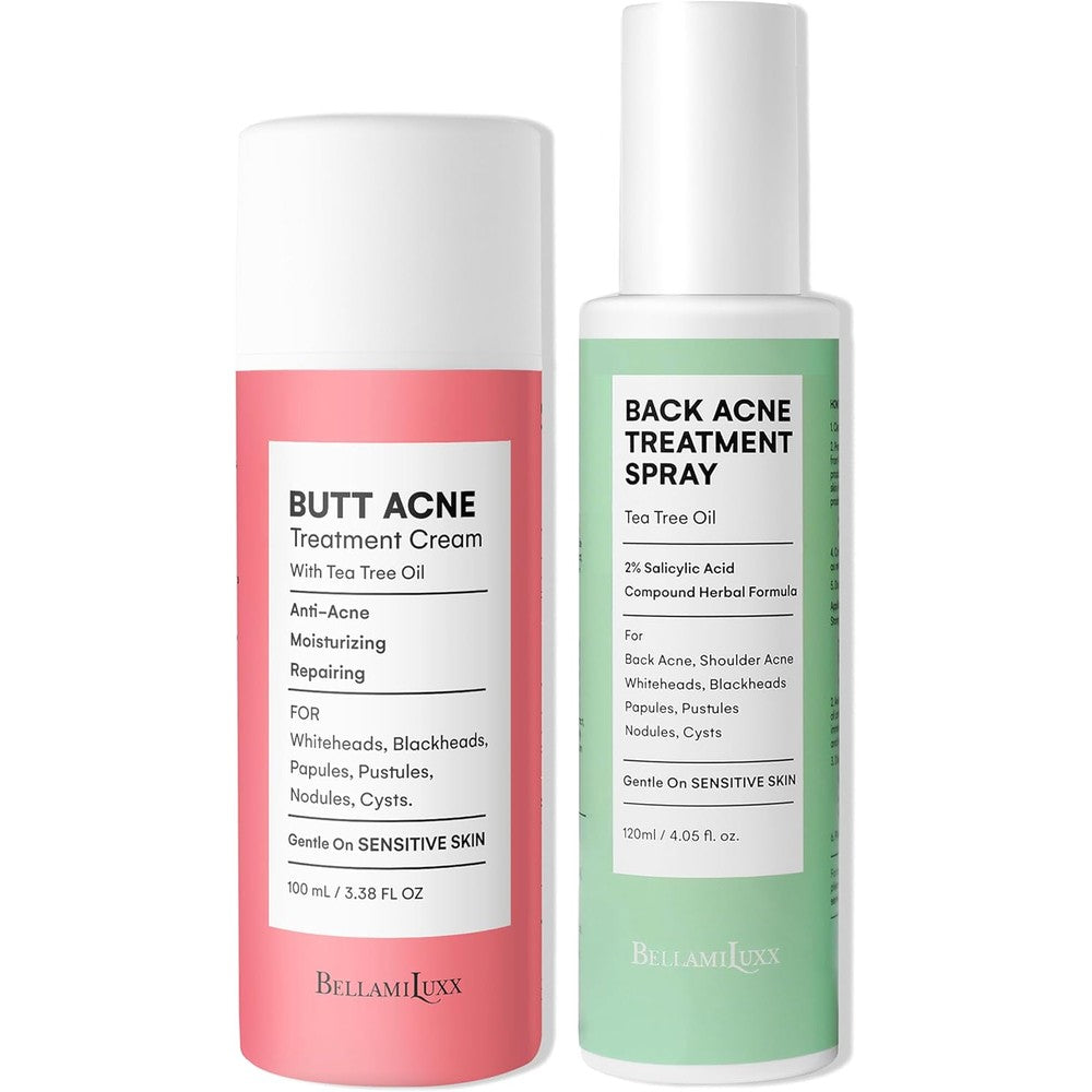 BellamiLuxx Body Acne Care Set With Back Spray And Butt Treatment, 2 Pcs