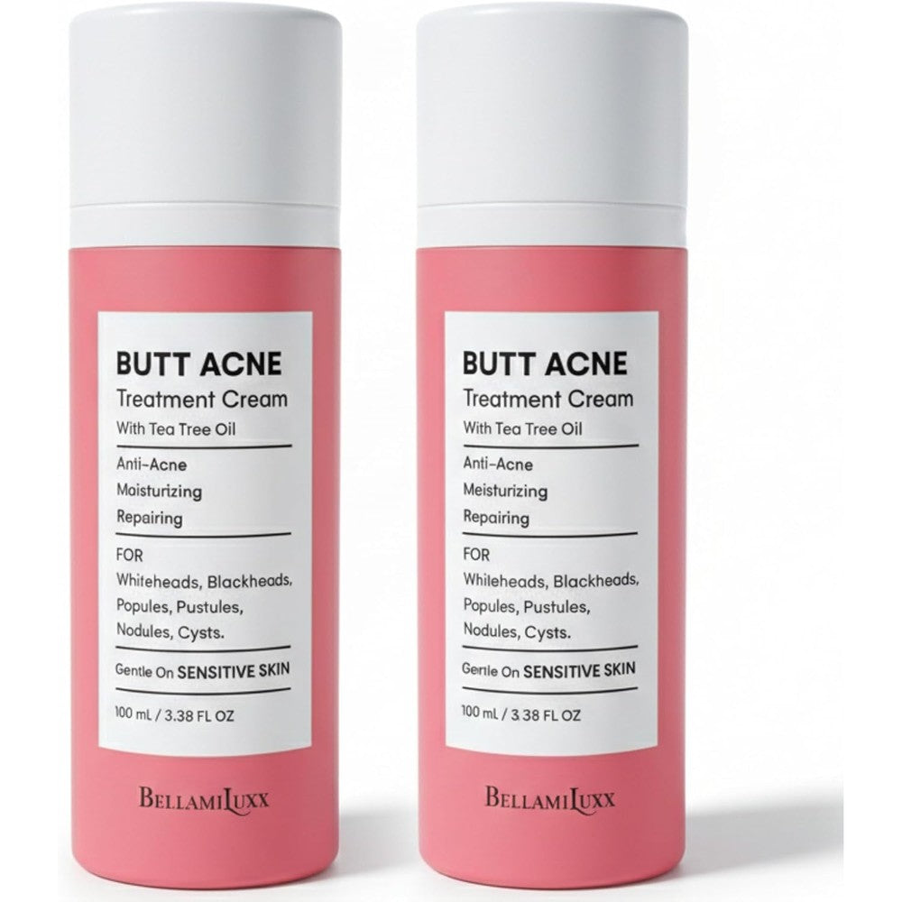 BellamiLuxx Butt Acne Clearing Treatment Cream & 2% Salicylic Acid Lotion, 2pack