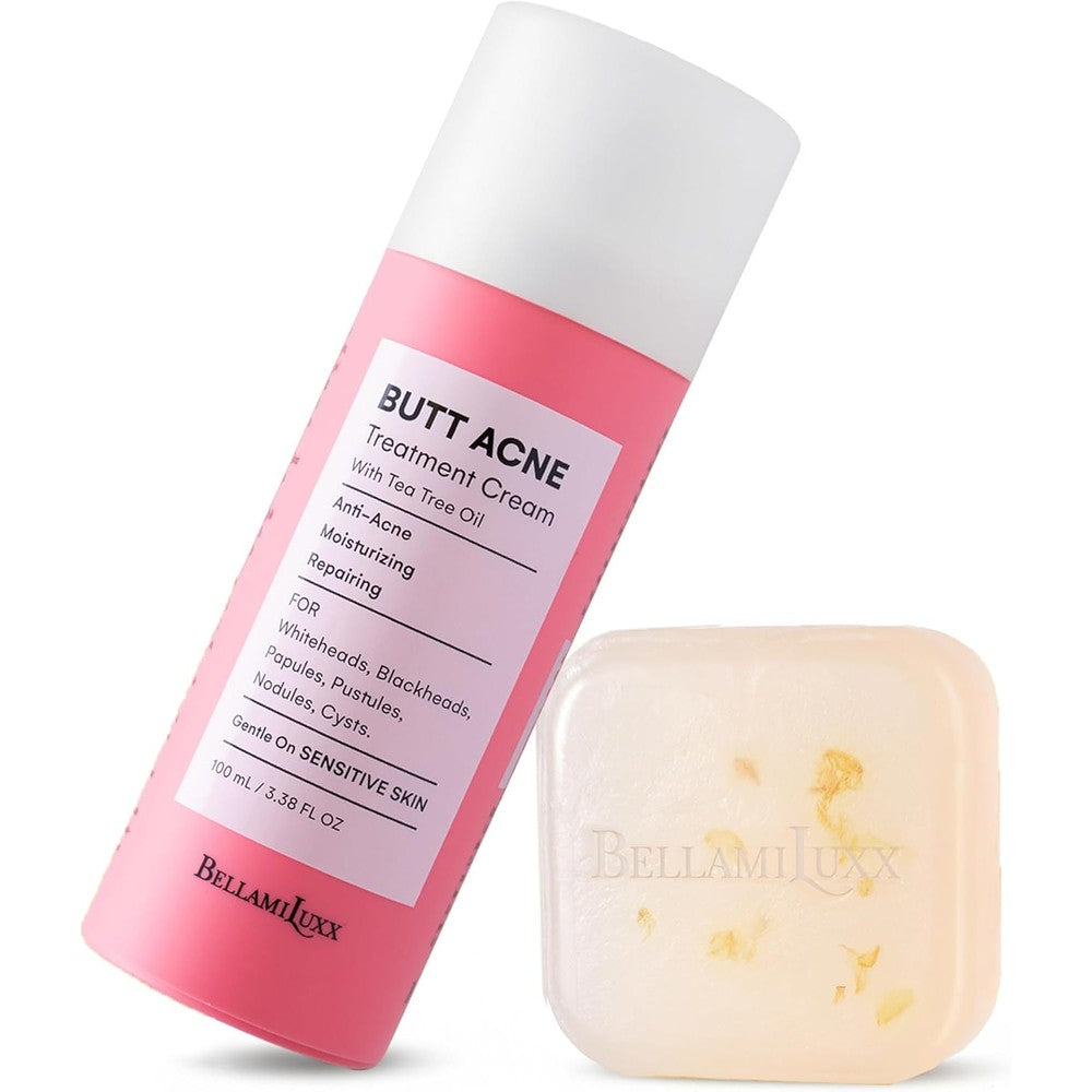 BellamiLuxx Butt Acne Treatment Set With Acne Soap Bar + Butt Treatment Lotion