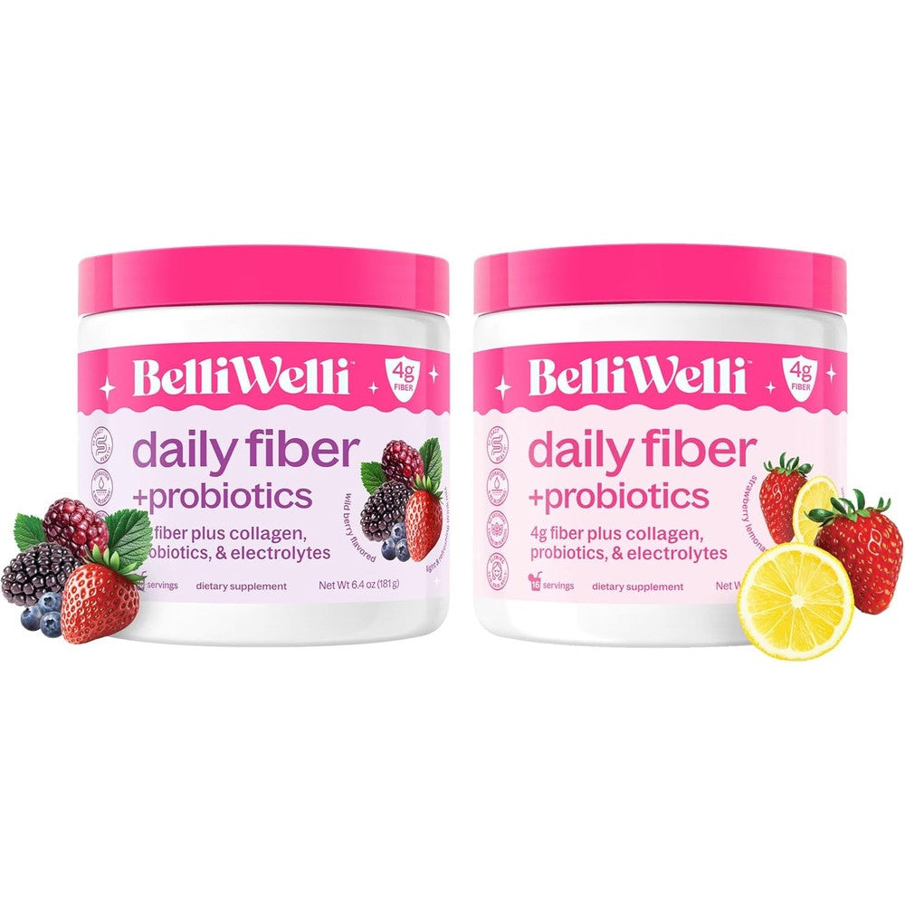 Belli Welli Daily Fiber Supplement Bundle front view showing the product packaging for gut health.