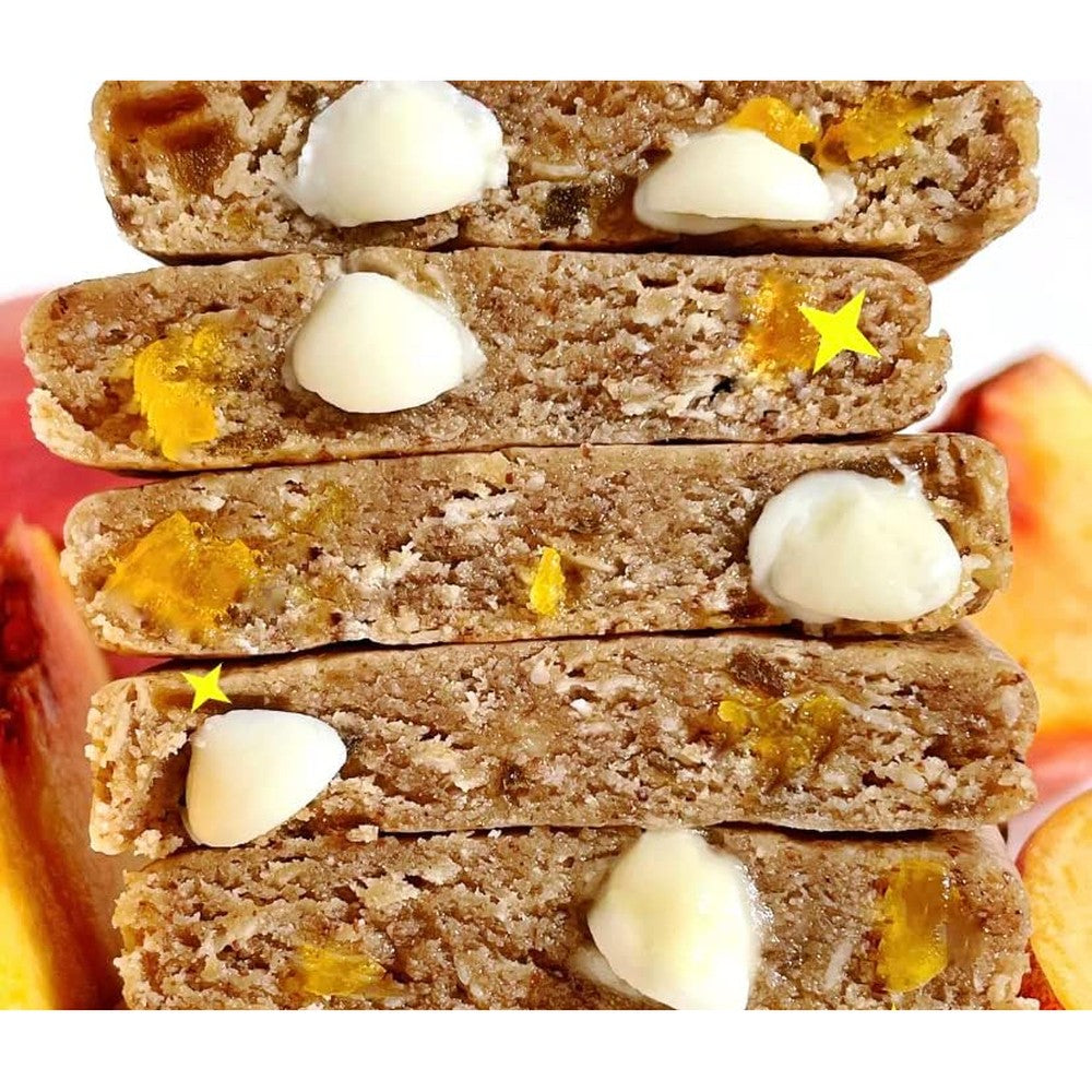 Belliwelli Soft Baked Probiotic Snack Bar Peaches and Creme front packaging view
