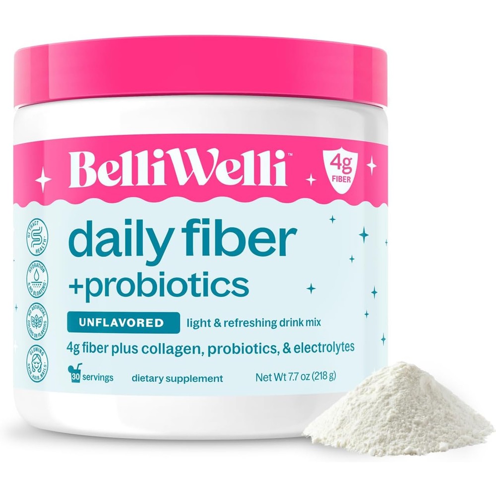 Belli Welli Unflavored Daily Fiber Powder front view container