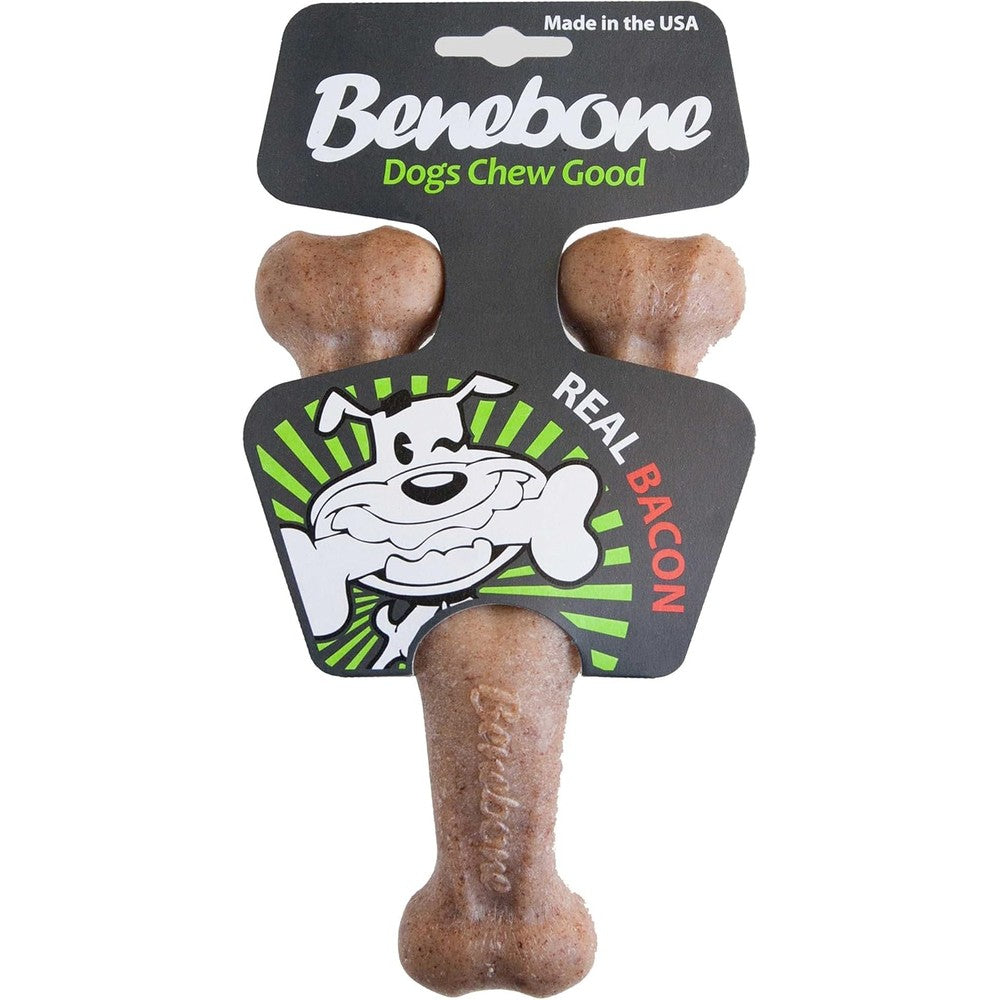 Benebone Bacon Flavored Dental Dog Chew Toy front view