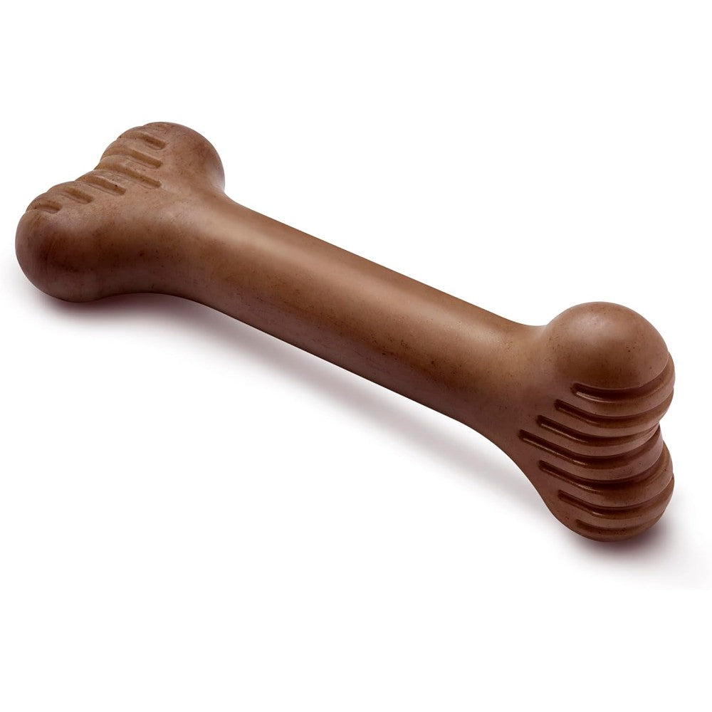 Benebone durable dog chew toy front view real bacon giant size