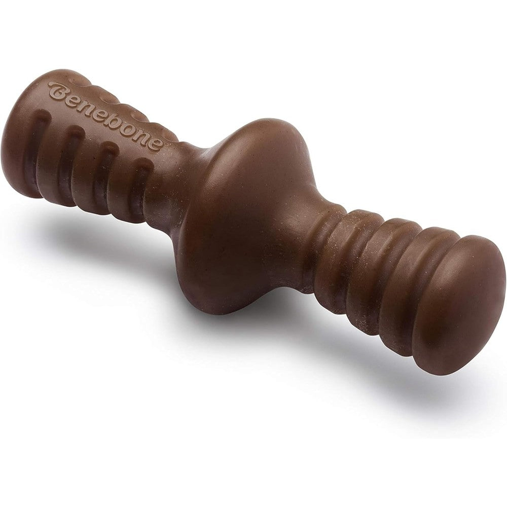 Benebone Zaggler rolling dog chew toy small front view