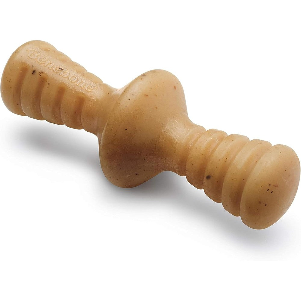 Benebone Zaggler rolling dog chew toy in chicken flavor front view