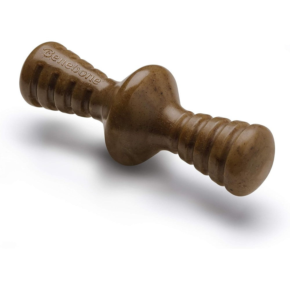 Benebone Zaggler rolling dog chew toy front view for aggressive chewers