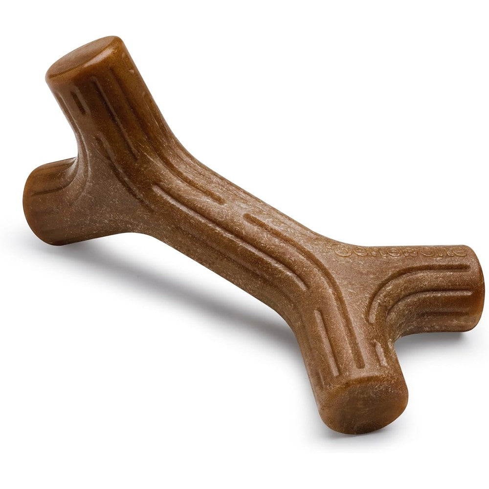 Benebone Bacon Stick durable dog chew toy front view for aggressive chewers
