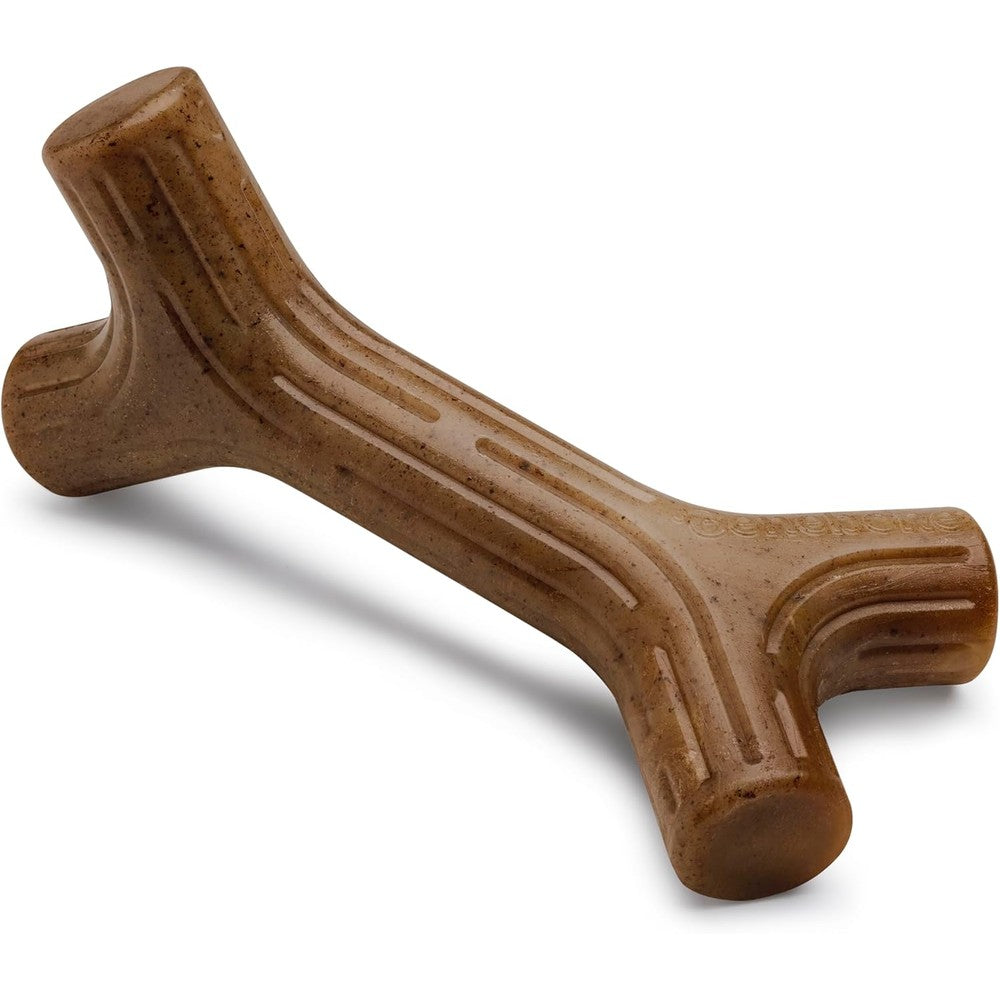 Benebone Bacon Stick durable dog chew toy front view for large aggressive chewers.