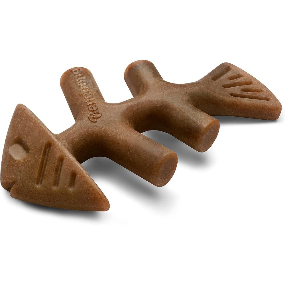 Benebone Fishbone Giant Dog Chew Toy front view featuring realistic salmon flavor infusion