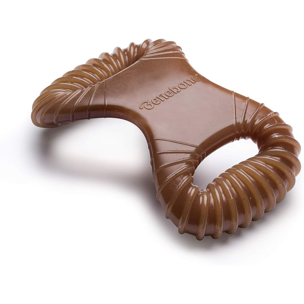 Benebone Dental Durable Dog Chew Toy small size front view showing ergonomic curved design.