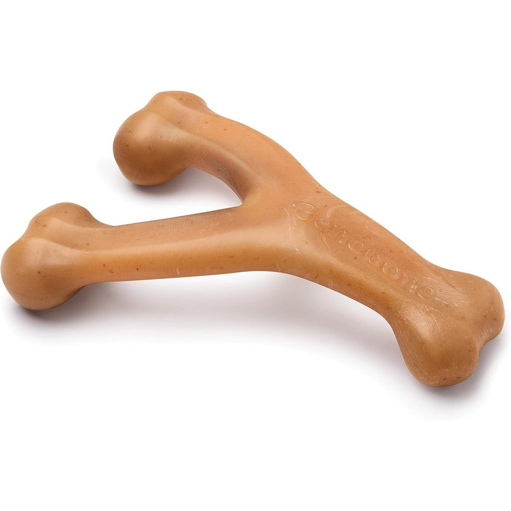 Benebone Wishbone Large dog chew toy front view displaying ergonomic curved design.