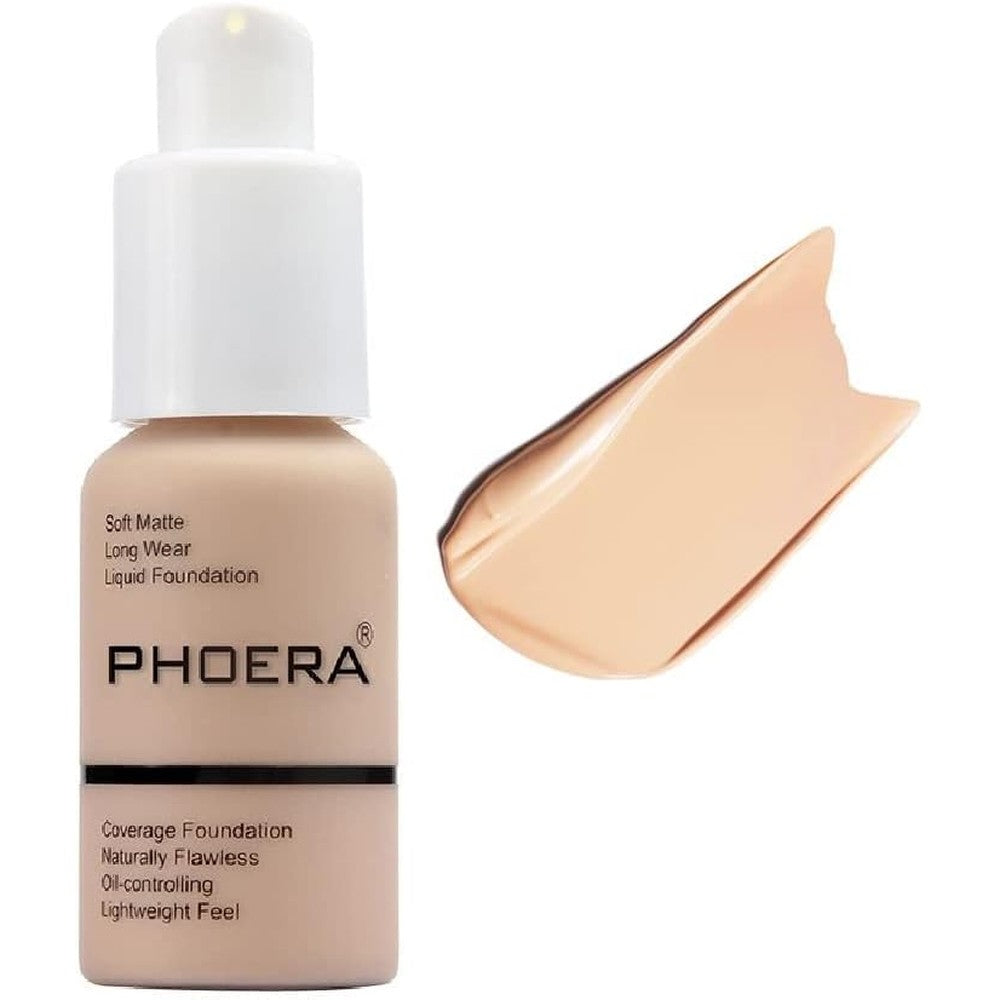 Meifen Phoera liquid foundation cream front view full coverage makeup