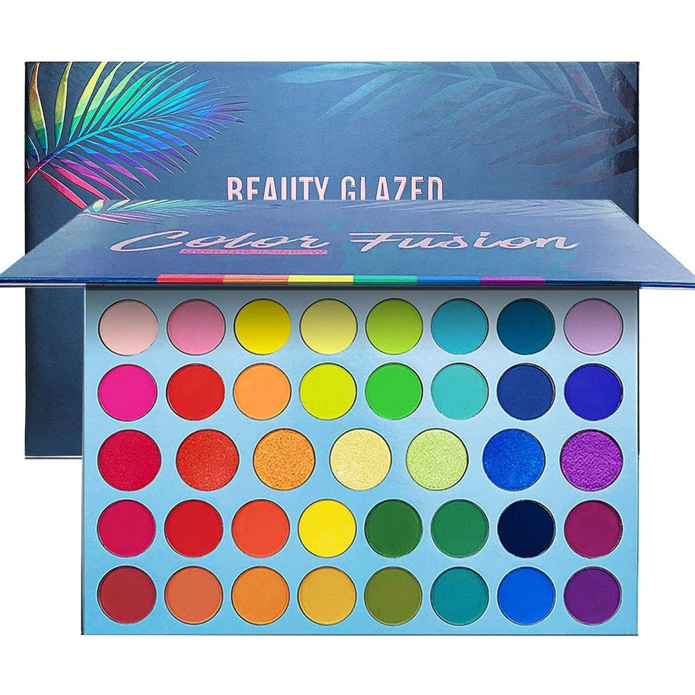 BestLand 39 Color Rainbow Eyeshadow Palette front view showing thirty-nine vibrant matte and shimmer shades.