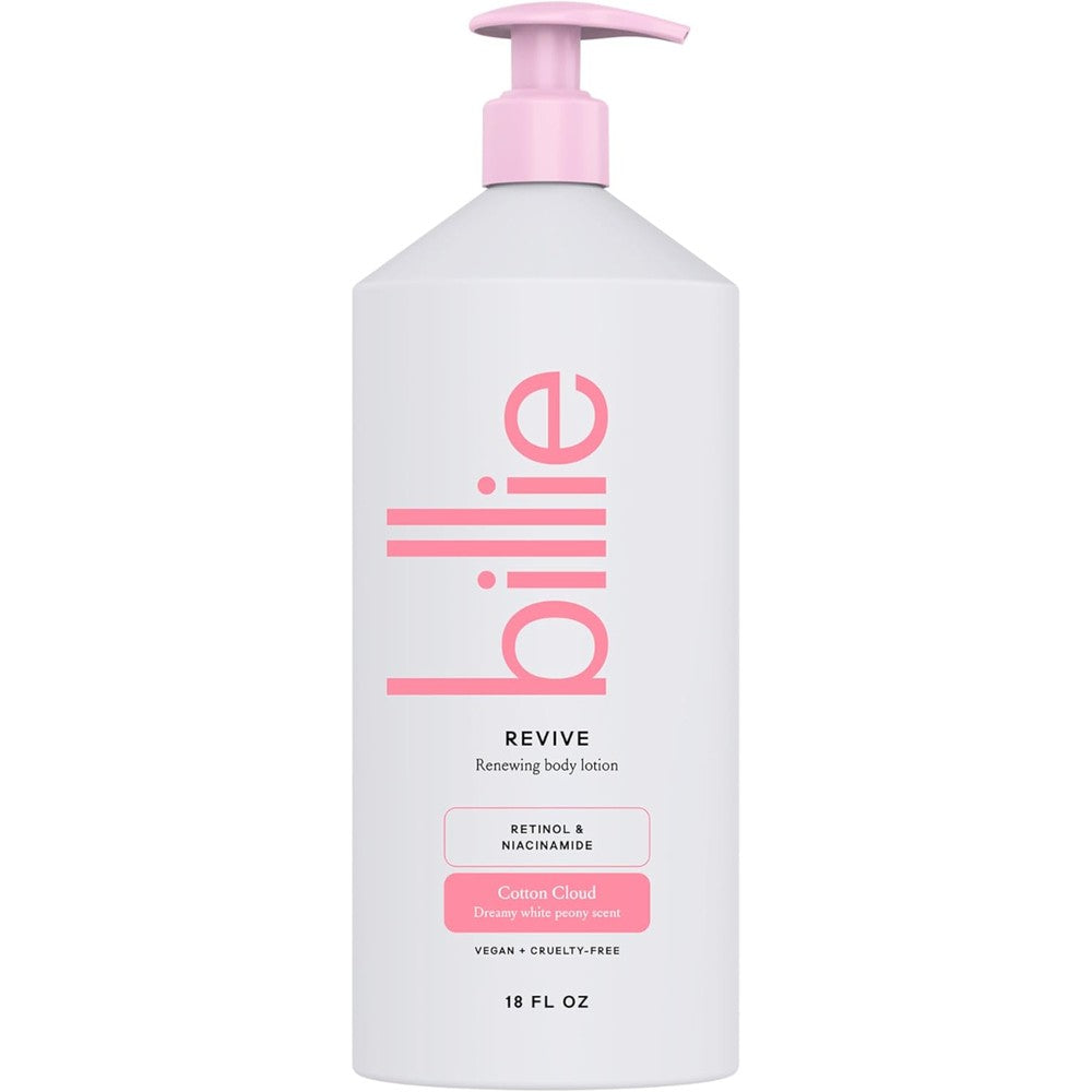 Billie Renew Restoring Body Lotion, Retinol & Niacinamide, 18oz