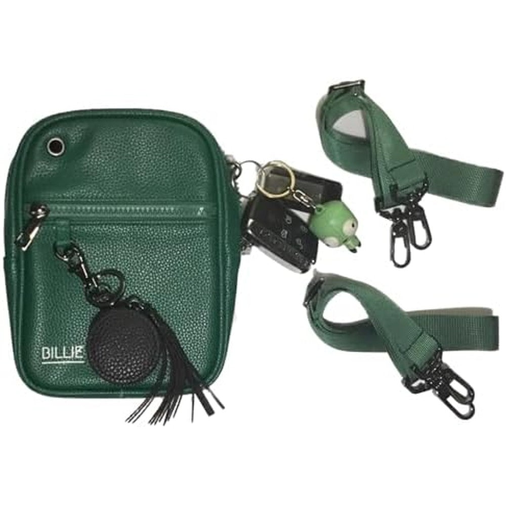 Billie 5 Way Green Vegan Leather Crossbody Bag And Sling Purse For Travel