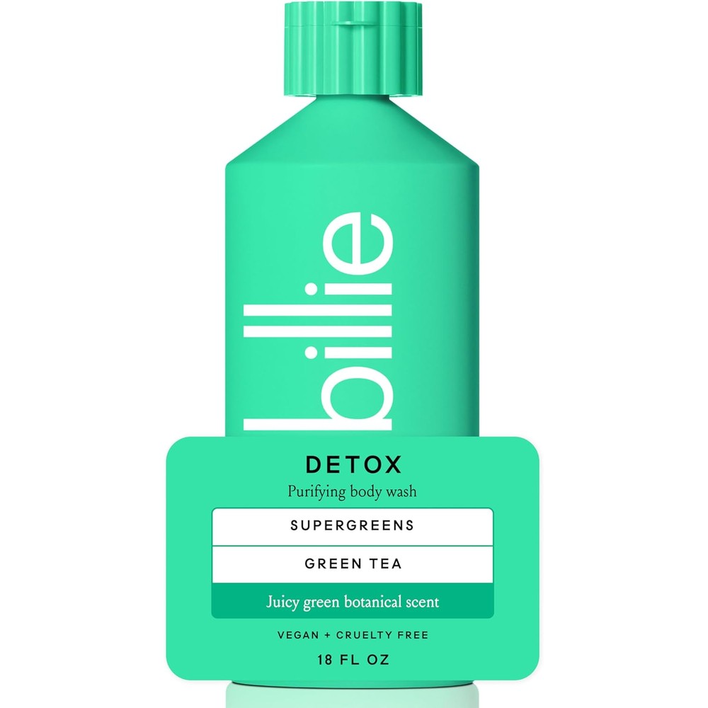 Billie Detox Purifying Body Wash Juicy Green Botanical & Supergreens 18 Fl Oz