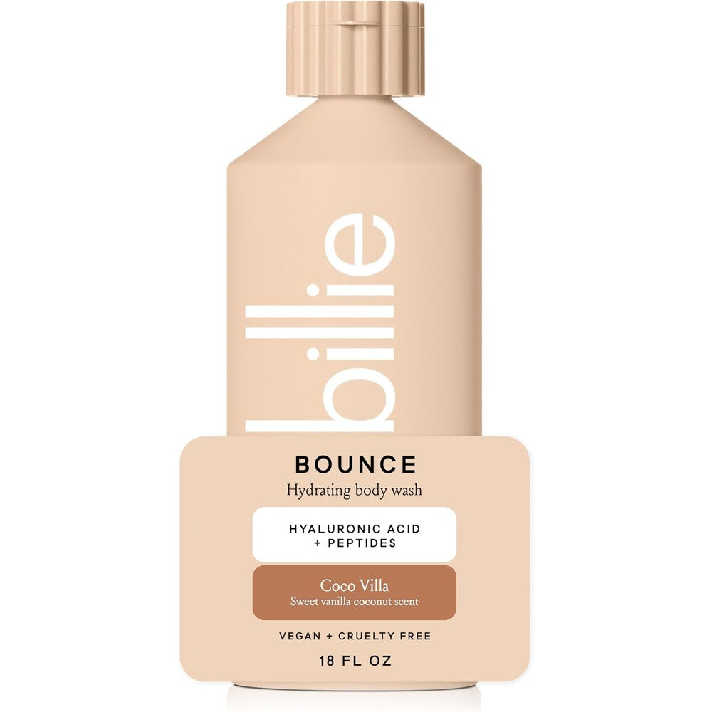 Billie Bounce Hydrating Body Wash & Hyaluronic Acid And Peptides 18 Fl Oz