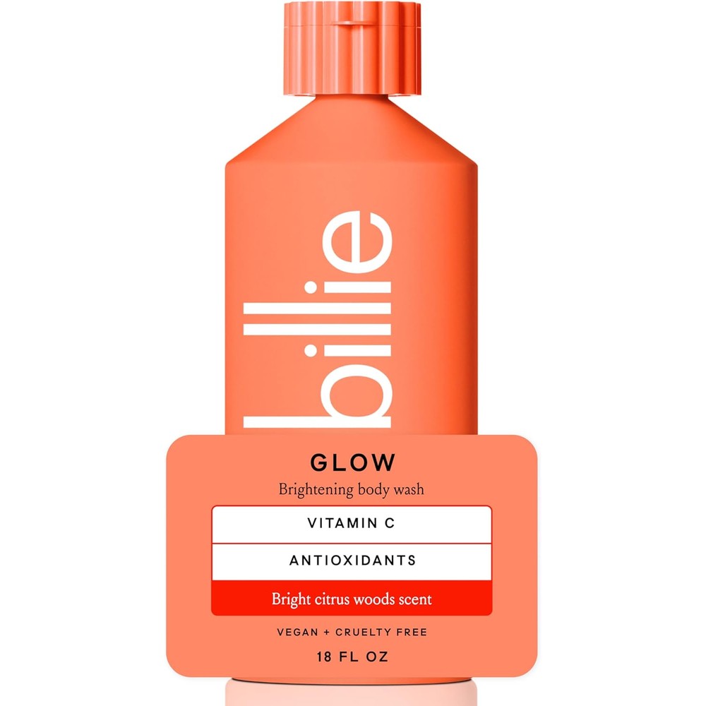 Billie Glow Brightening Womens Body Wash And Bright Citrus Woods 18 Fl Oz