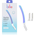 Billie Dermaplane Starter Kit WaterPark Reusable Handle, 3 Stainless Steel Blade