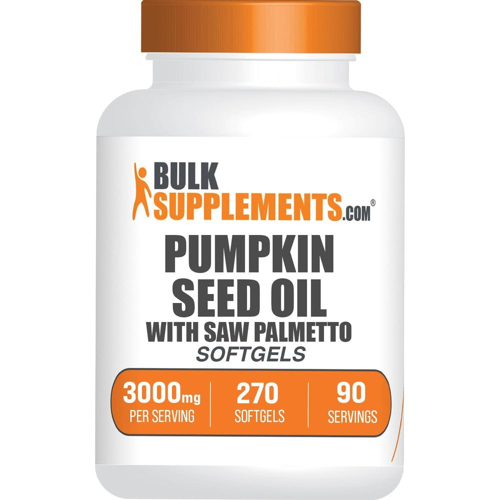 BulkSupplements Pumpkin Seed Oil Saw Palmetto 3000mg Supplements 270 Softgels