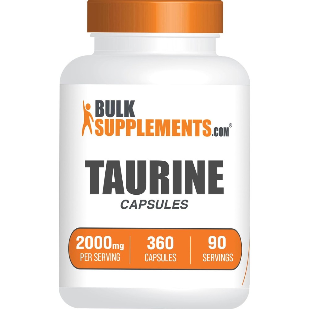 BulkSupplements Taurine 2000mg Heart Health Amino Acids Supplement 360 Capsules