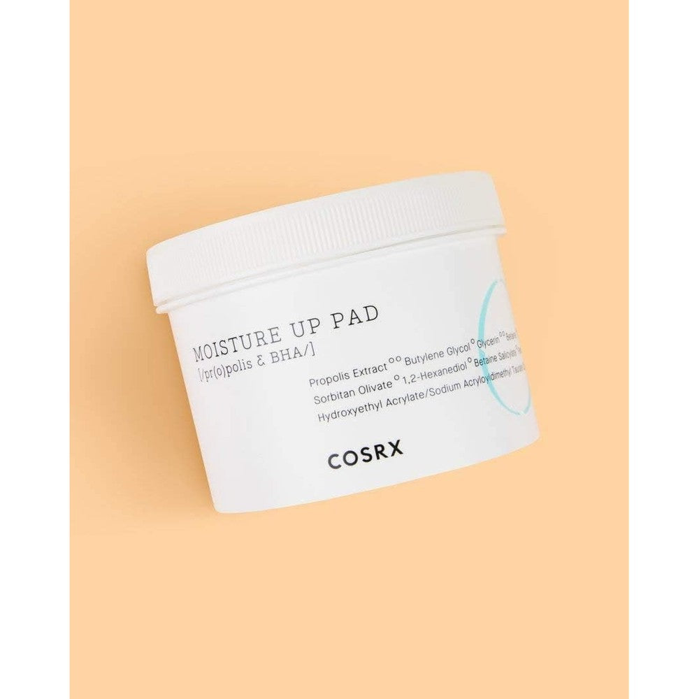 COSRX One Step Moisture Up Pad 70 count front view packaging for dry skin hydration.
