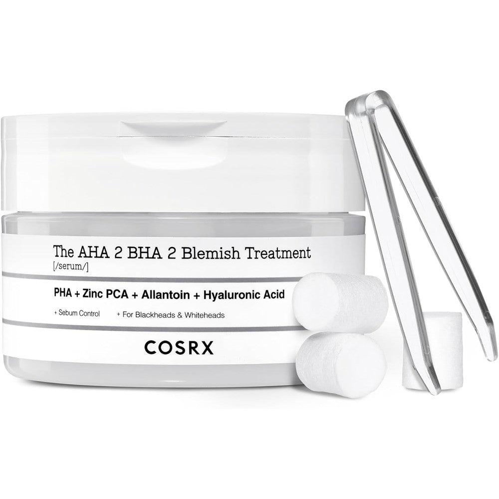COSRX Blemish Treatment Serum with 60 pure cotton balls for whitehead removal