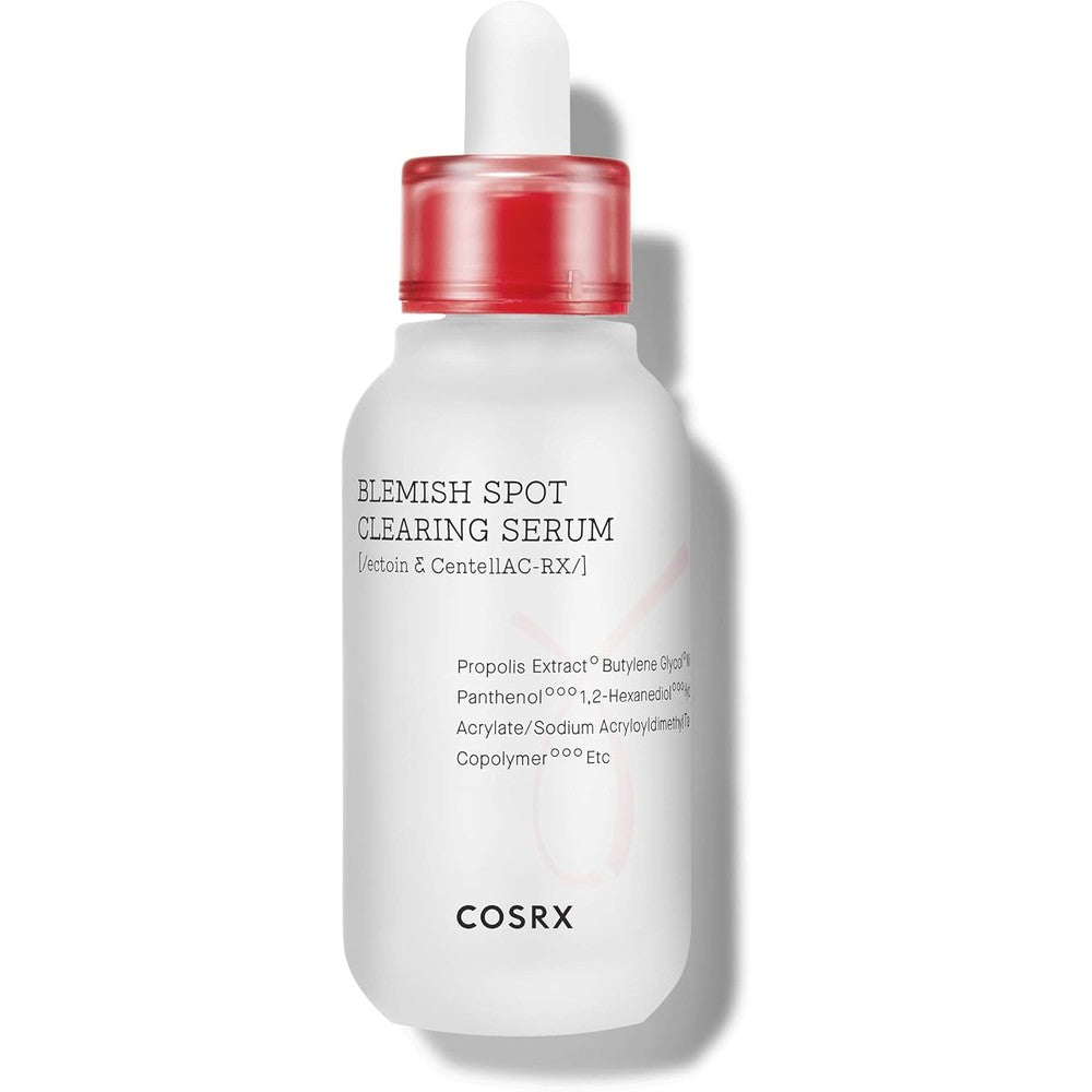 COSRX AC Collection Blemish Spot Clearing Serum 40ml front view bottle for acne scar treatment.