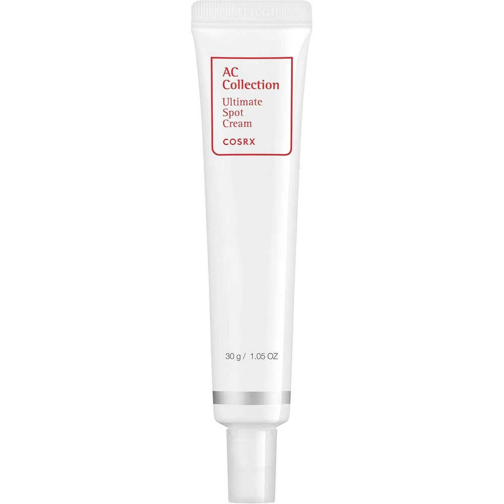 COSRX AC Collection Ultimate Spot Cream 30g front view of the packaging tube for acne treatment.