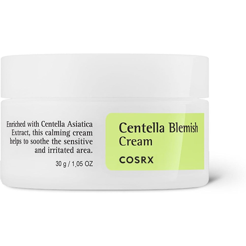COSRX Centella Blemish Cream 30g jar front view for acne spot treatment