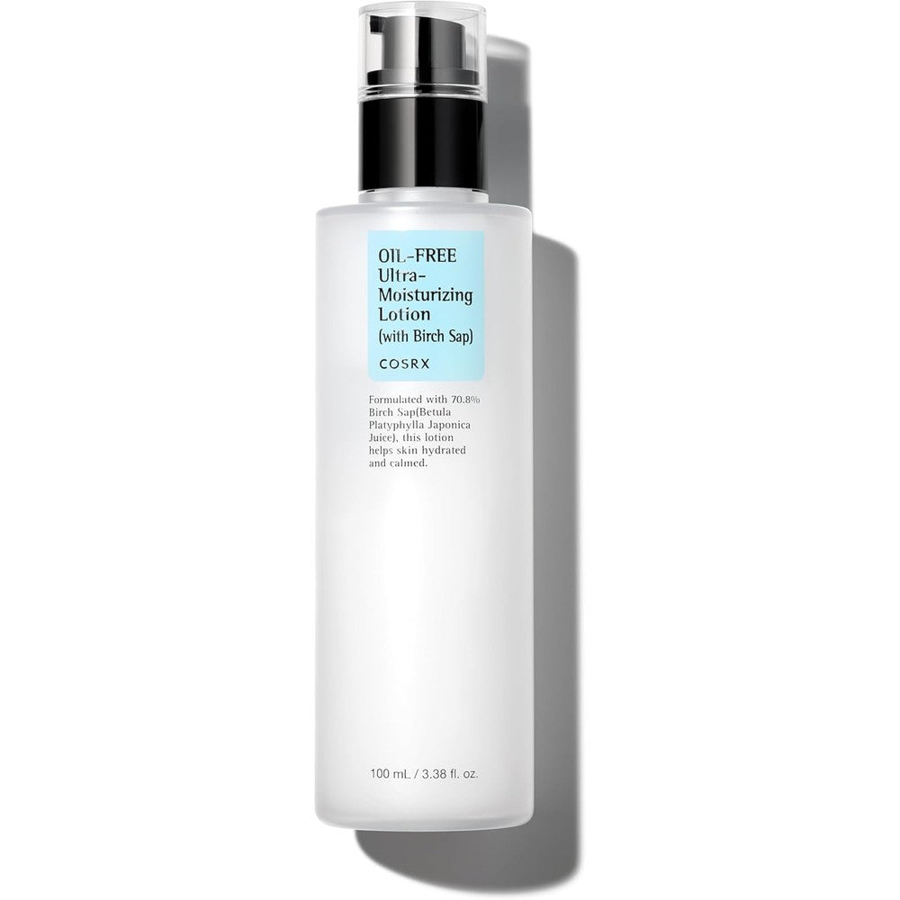 Cosrx Oil Free Ultra Hydrating Moisturizer Lotion 100ml front view bottle for daily oil control skincare