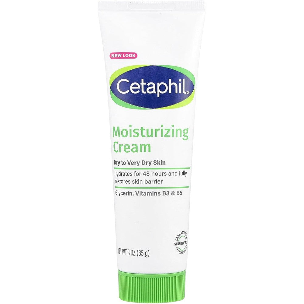 Cetaphil Moisturizing Cream Fragrance Free three ounce tube front view