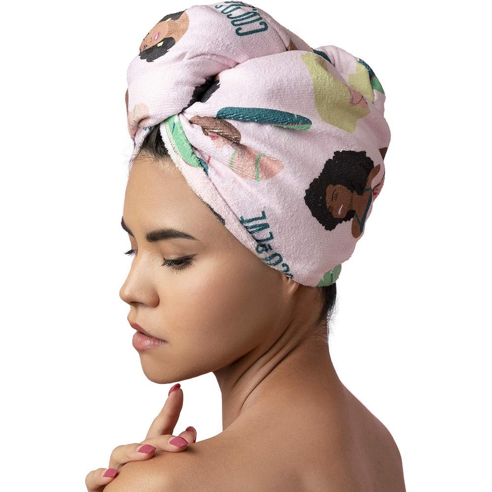 Coco And Eve microfiber hair towel wrap front view