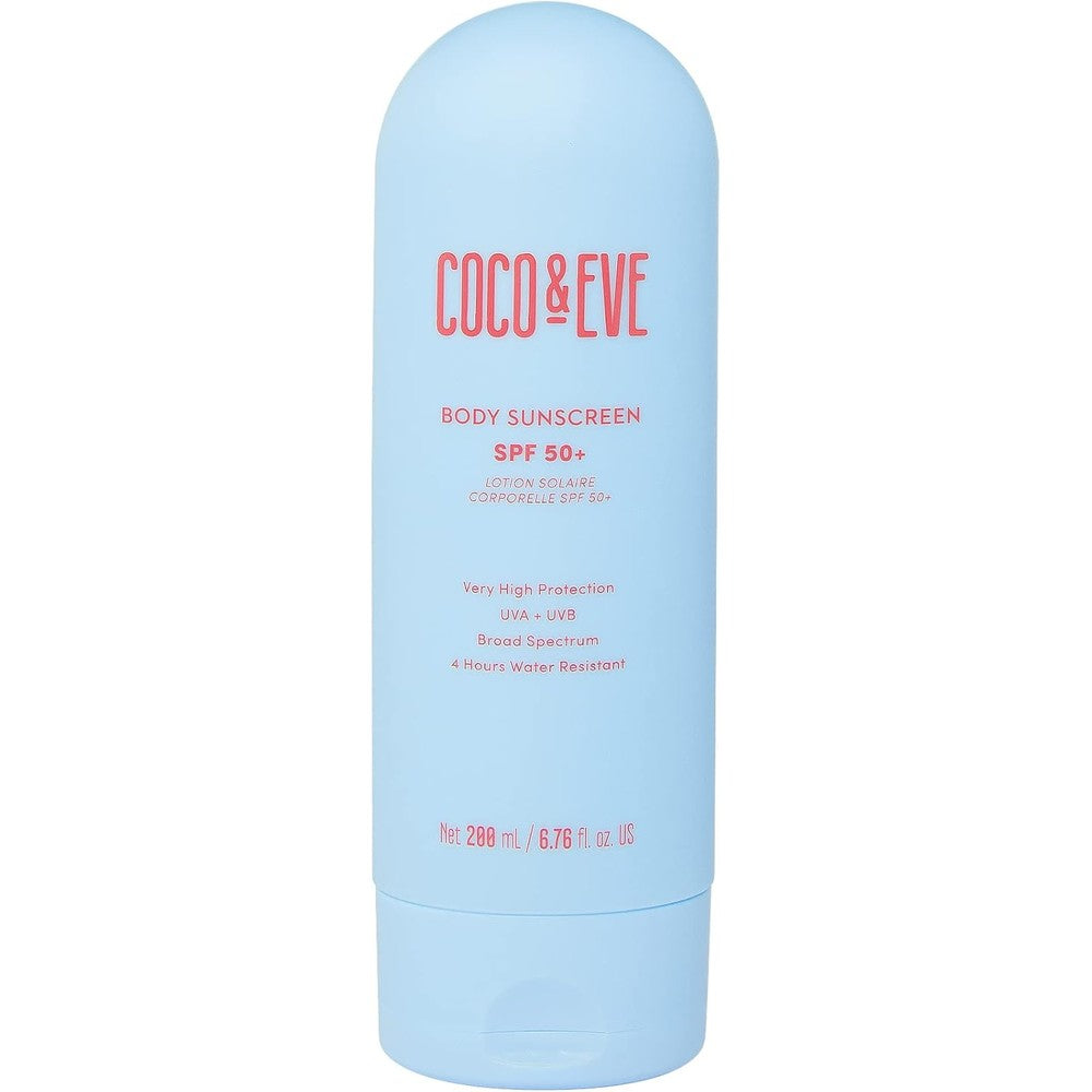 Coco & Eve Body Sunscreen SPF 50+ & Hydrating UVA UVB Water Resistant 200ml