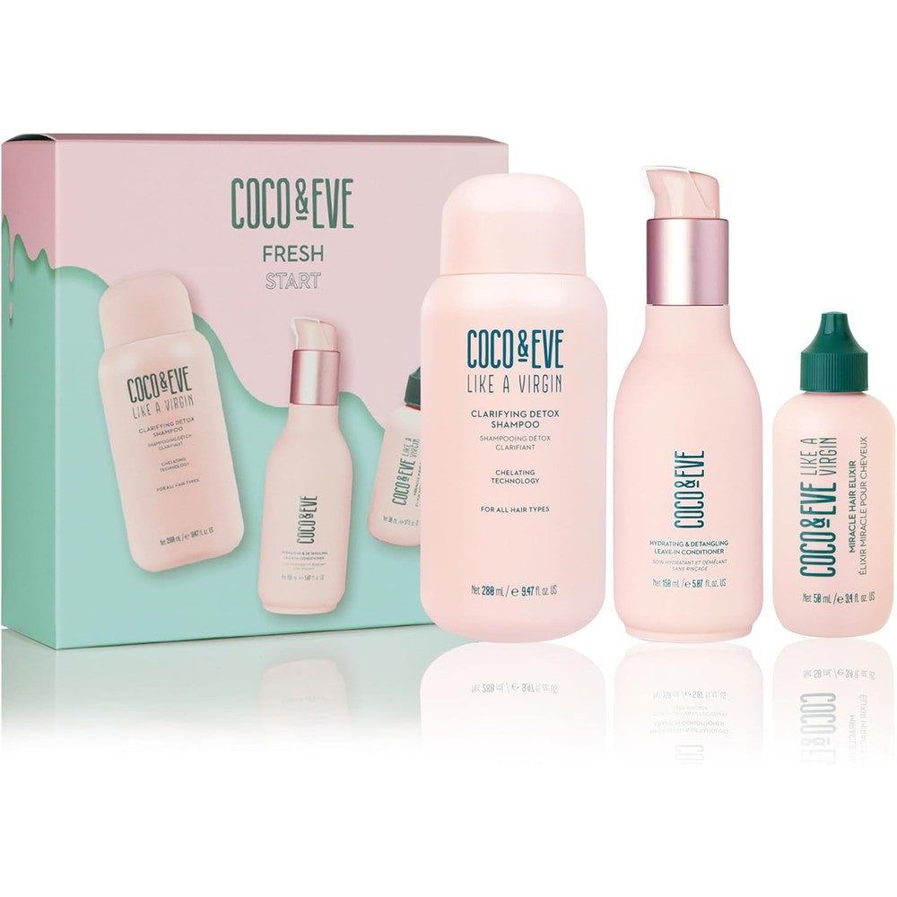 Coco and Eve Fresh Start Set front view featuring shampoo and conditioner