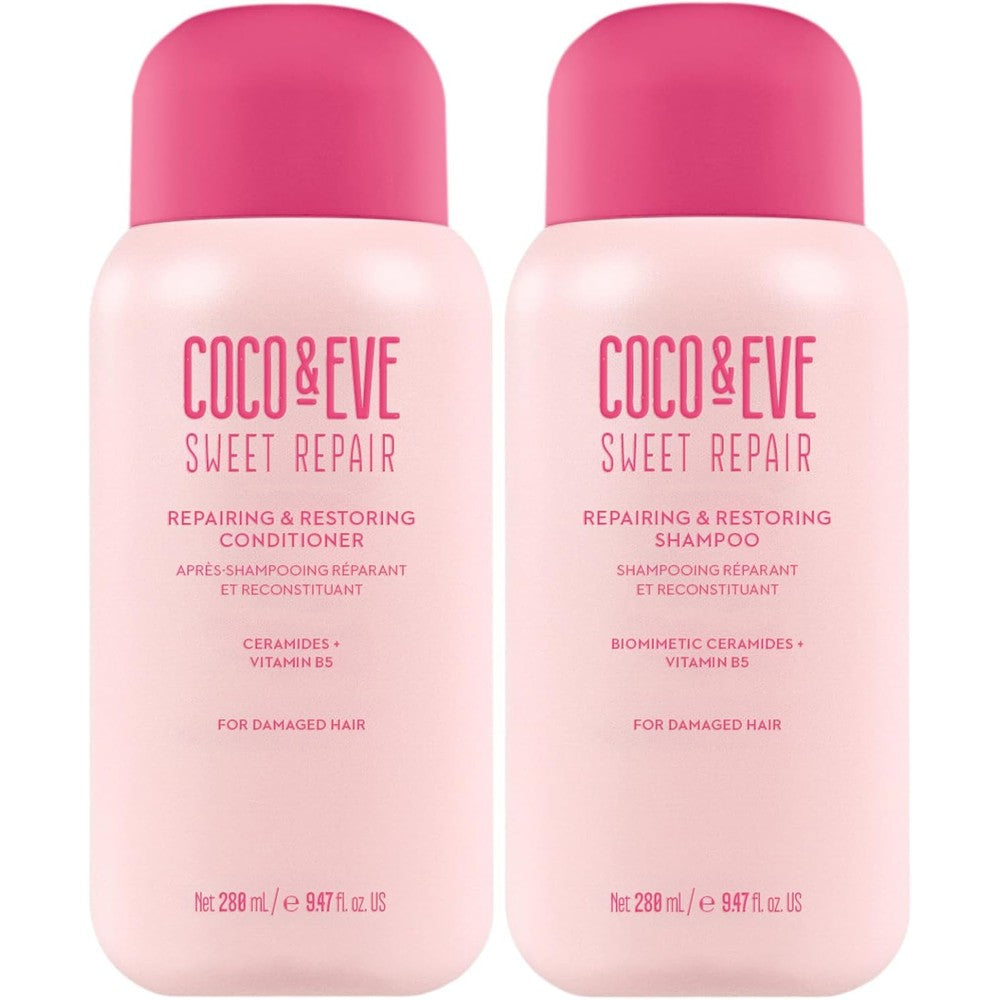 Coco & Eve Sweet Repair Shampoo & Conditioner Bundle Set | 560 ml Total Liquid
