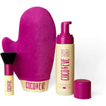 Coco & Eve Self Tanner Foam Bundle | 200 ml Dark Mousse with Mitt & Brush
