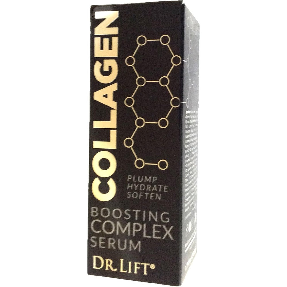 Advanced Clinicals Collagen Boosting Complex Serum front view of the anti-aging bottle.